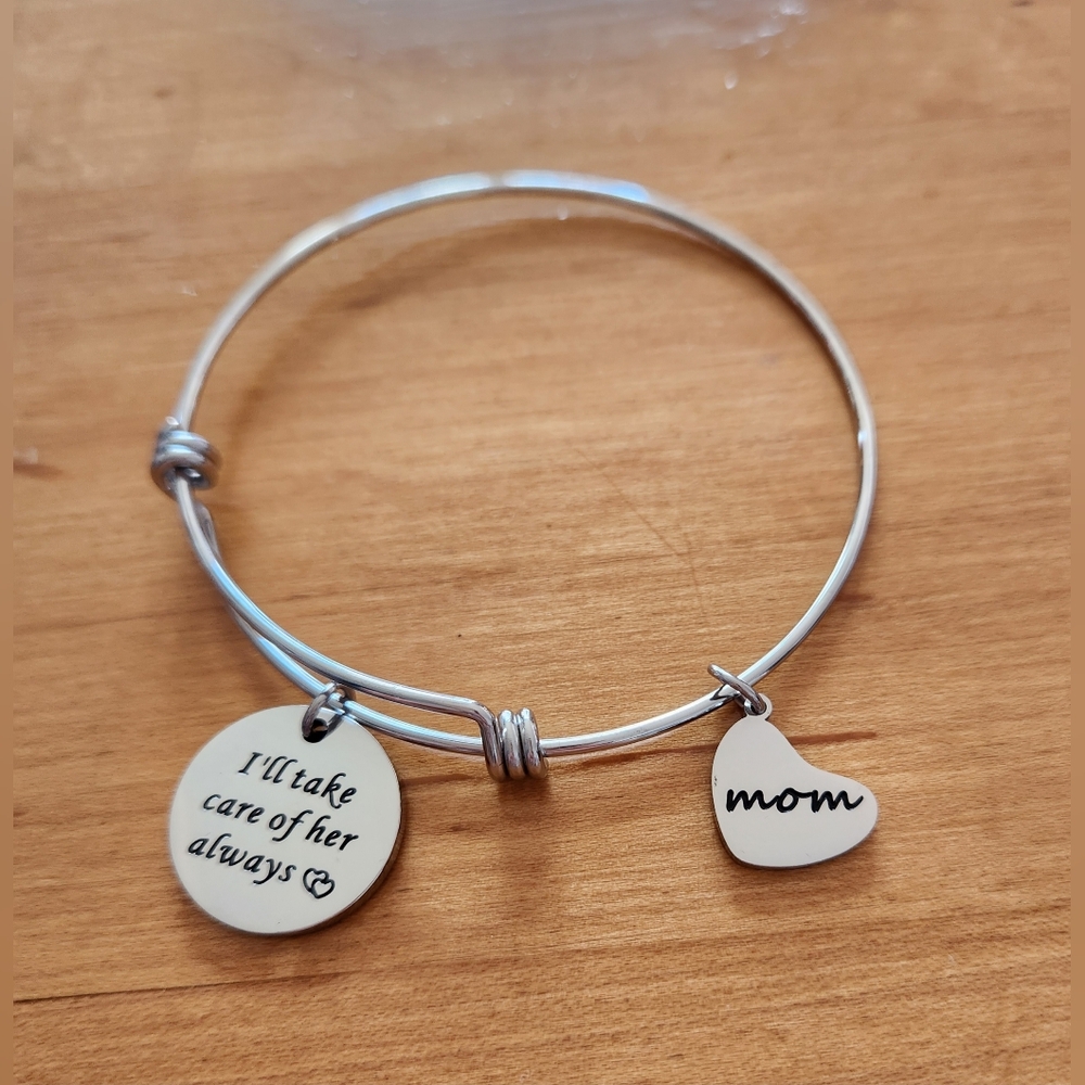 Silver Mom Charm Bracelet From Grrom To Mother In Law